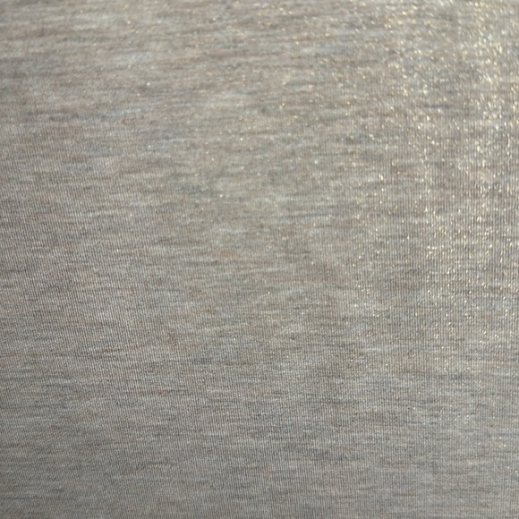 NWOT WHBM Oatmeal heather scoop neck long sleeves dolphin (curved) hem XLarge - Picture 5 of 7